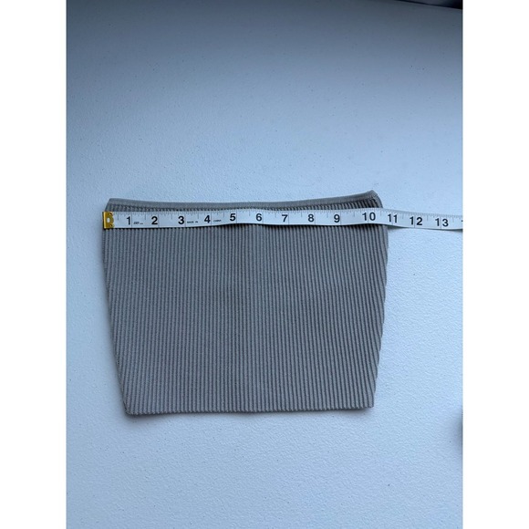 Babaton Ribbed Tube Top Women's XXS Gray Sleeveless Knit Casual Cute - Picture 5 of 6